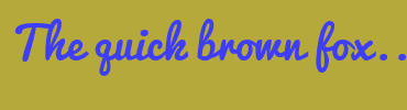 Image with Font Color 3E3EFA and Background Color B5A93C